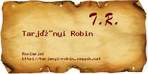 Tarjányi Robin névjegykártya